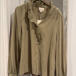 Sezane Chloe shirt 100% silk